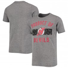 Футболка New Jersey Devils Youth Practice Tri-Blend - Heathered Gray
