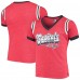 Футболка Washington Capitals New Era Girls Youth Glitter Gel Tri-Blend V-Neck - Heathered Red