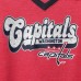 Футболка Washington Capitals New Era Girls Youth Glitter Gel Tri-Blend V-Neck - Heathered Red