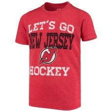 Футболка New Jersey Devils Youth Let's Go Devils Tri-Blend - Heathered Red