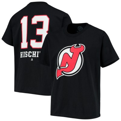 Футболка Nico Hischier New Jersey Devils Youth - Black