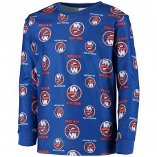 Детская пижама New York Islanders Allover Print - Royal