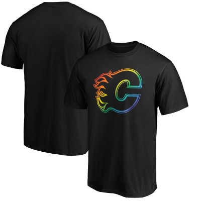 Футболка Calgary Flames Team Pride Logo - Black  - оригинальные футболки Калгари Флэймз