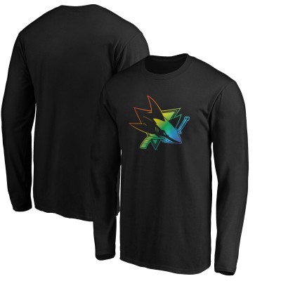 Футболка San Jose Sharks Team Pride Logo Long Sleeve - Black