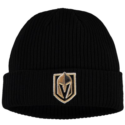 Шапка Vegas Golden Knights Fanatics Black Core Primary Logo Cuffed Knit