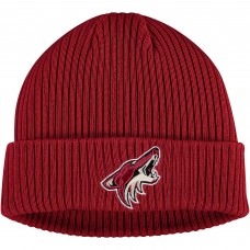 Arizona Coyotes Core Primary Logo Cuffed Knit Hat - Burgundy