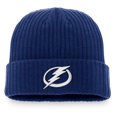 Tampa Bay Lightning Fanatics Blue Core Primary Logo Cuffed Knit Hat