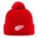 Шапка с помпоном Detroit Red Wings Fanatics Core Primary Logo Cuffed Knit - Red