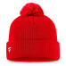 Шапка с помпоном Florida Panthers Fanatics Red Primary Logo Cuffed