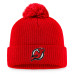Джерси New Devils Fanatics Red Primary Logo Cuffed Knit Hat with Pom