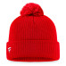 Джерси New Devils Fanatics Red Primary Logo Cuffed Knit Hat with Pom