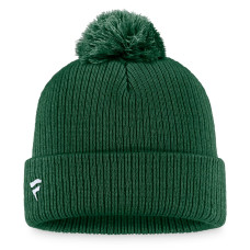 Шапка с помпоном Minnesota Wild Fanatics Green Primary Logo Cuffed Шапка с помпоном Minnesota Wild Fanatics Green Primary Logo Cuffed