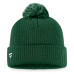 Шапка с помпоном Minnesota Wild Fanatics Green Primary Logo Cuffed