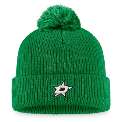 Шапка с помпоном Dallas Stars Fanatics Core Primary Logo Cuffed Knit - Kelly Green