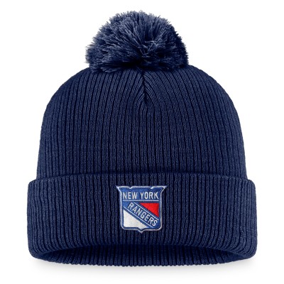 Шапка с помпоном New York Rangers Fanatics Navy Primary Logo