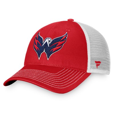 Бейсболка Washington Capitals Fanatics Red/White Core Primary Logo Trucker