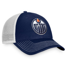 Бейсболка Edmonton Oilers Fanatics Navy/White Core Primary Logo Trucker