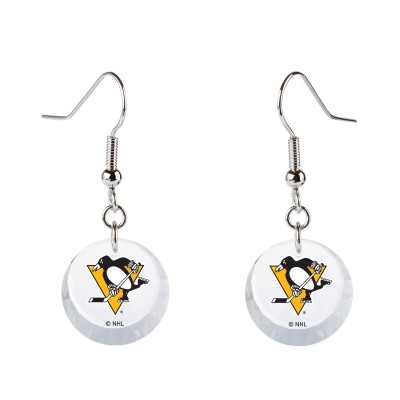 Серьги Pittsburgh Penguins Swarovski Womens Team Logo
