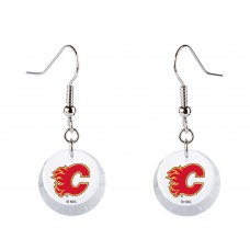 Calgary Flames Swarovski Womens Team Logo Earrings