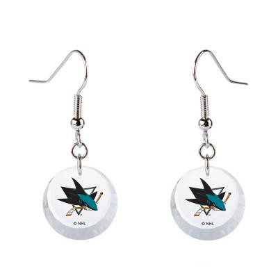 WoSan Jose Sharks Swarovski Team Logo Earrings