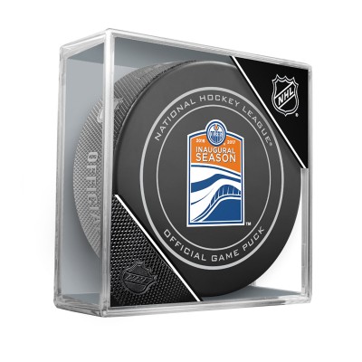 Шайба Edmonton Oilers Fanatics Authentic Unsigned Inglasco October 12, 2016 Inaugural Opening Night at Rogers Place Official Game