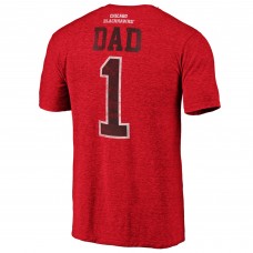 Футболка Chicago Blackhawks Greatest Dad Tri-Blend - Red