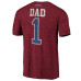 Футболка Colorado Avalanche Greatest Dad Tri-Blend - Burgundy