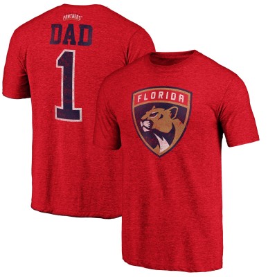 Футболка Florida Panthers Greatest Dad Tri-Blend - Red