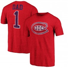 Футболка Montreal Canadiens Greatest Dad Tri-Blend - Red