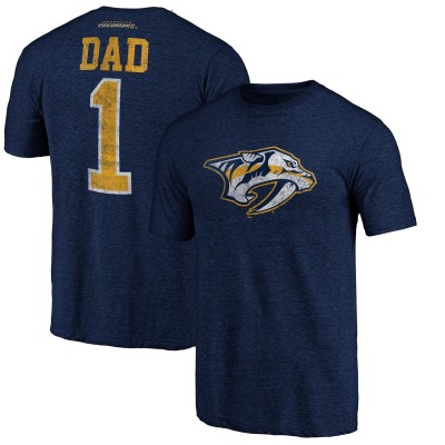 Футболка Nashville Predators Greatest Dad Tri-Blend - Navy