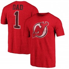 Футболка New Jersey Devils Greatest Dad Tri-Blend - Red