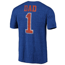 New York Islanders Royal Greatest Dad Tri-Blend T-Shirt