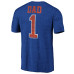New York Islanders Royal Greatest Dad Tri-Blend T-Shirt