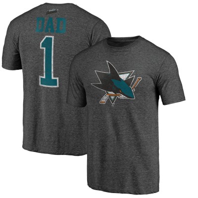 Футболка San Jose Sharks Charcoal Greatest Dad Tri-Blend
