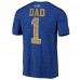 St. Louis Blues Blue Greatest Dad Tri-Blend T-Shirt