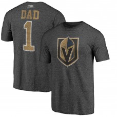 Футболка Vegas Golden Knights Charcoal Greatest Dad Tri-Blend