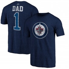 Футболка Winnipeg Jets Greatest Dad Tri-Blend - Navy