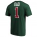 Футболка Minnesota Wild #1 Dad - Green - оригинальные футболки Миннесота Уайлд