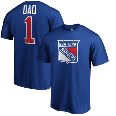 New York Rangers Blue #1 Dad Logo T-Shirt