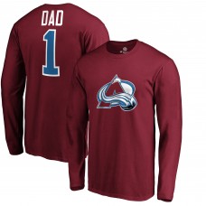 Футболка с длинным рукавом Colorado Avalanche Burgundy #1 Dad