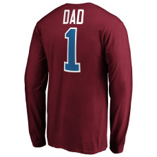 Футболка с длинным рукавом Colorado Avalanche Burgundy #1 Dad Футболка с длинным рукавом Colorado Avalanche Burgundy #1 Dad