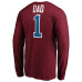 Футболка с длинным рукавом Colorado Avalanche Burgundy #1 Dad