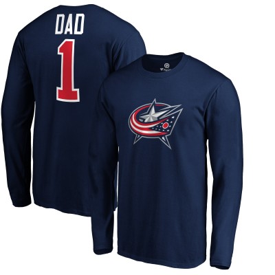 Футболка с длинным рукавом Columbus Blue Jackets #1 Dad - Navy
