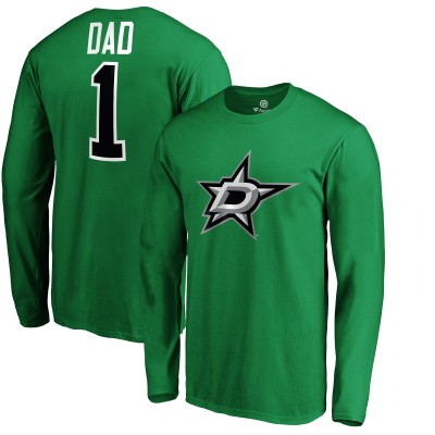 Футболка с длинным рукавом Dallas Stars #1 Dad - Kelly Green