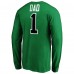 Футболка с длинным рукавом Dallas Stars #1 Dad - Kelly Green