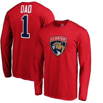Футболка с длинным рукавом Florida Panthers #1 Dad - Red