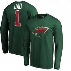 Футболка с длинным рукавом Minnesota Wild Green #1 Dad