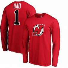 Футболка с длинным рукавом New Jersey Devils #1 Dad - Red