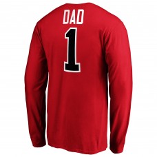Футболка с длинным рукавом New Jersey Devils #1 Dad - Red