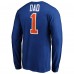Футболка с длинным рукавом New York Islanders #1 Dad - Royal